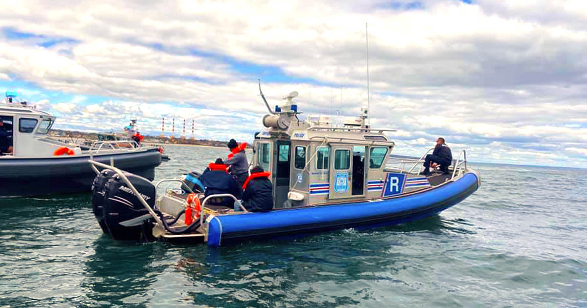 3 Men Rescued From Sinking Boat One Half-Mile Off Crab Meadow Beach in Huntington